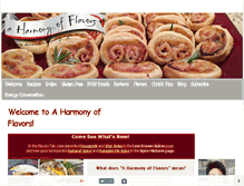 Tablet Screenshot of aharmonyofflavors.com